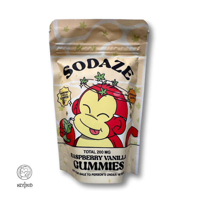 Sodaze Raspberry Vanilla Gummies- 200mg